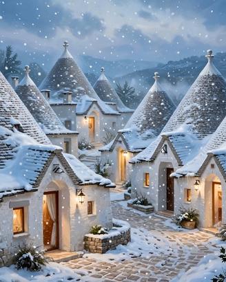 Quadro Trulli Neve ARVELIA