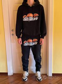 Tuta completa Trapstar nera azzurra e arancione