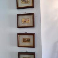 Quadri su foglia d'oro x 4