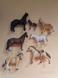 Lotto 7 cavalli Schleich originali 