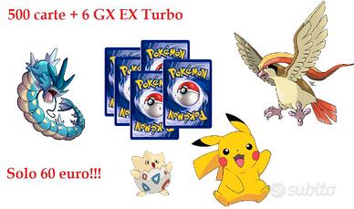 Pokémon GCC: 500 carte + 6 carte rare EX GX Turbo