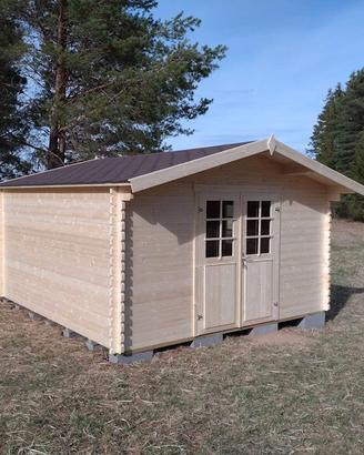 CASETTA DI LEGNO JUSTUS 40mm 400x400x245h + PAV.