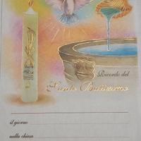 Pergamene ricordo  battesimo lotto 