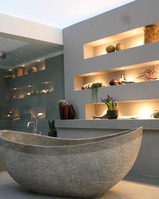 vasca da bagno in pietra naturale
