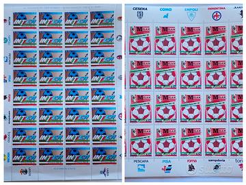 Foglietti scudetti Milan 1987-88 ed Inter 1988-89.