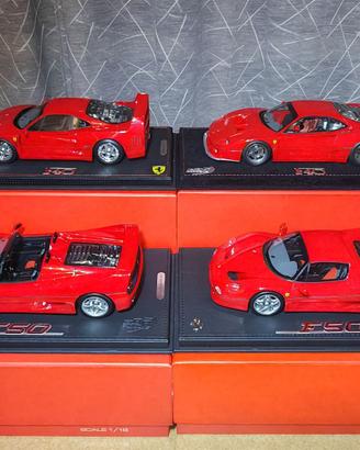 FERRARI F40 F40 LM F50 COUPE SPYDER 1:18 BBR MODEL