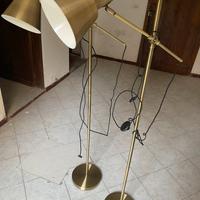 Lampade da terra stile Mid-Century in ottone