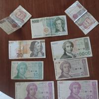 Banconote lire italiane + banconote straniere
