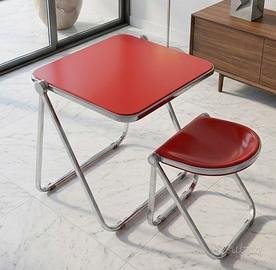 Scrivania PLATONE+sgabello PLUFF Giancarlo Piretti