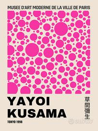 poster Yayoi Kusama Wallart formato A3 japan stile