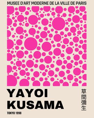 poster Yayoi Kusama Wallart formato A3 japan stile