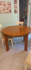tavolo tondo allungabile in legno