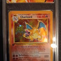 Charizard set base prima edizione gradato pokemon