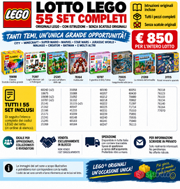 55 SET LEGO COMPLETI – LOTTO UNICO – ISTRUZIONI –