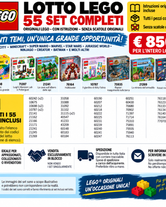 55 SET LEGO COMPLETI – LOTTO UNICO – ISTRUZIONI –