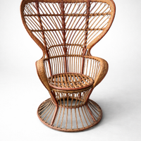 Sedia in rattan vintage originale anni ’60 – pezzo