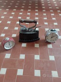 sveglie antiche ferro da stiro da collezione 