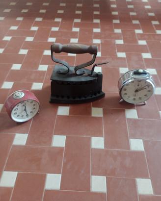 sveglie antiche ferro da stiro da collezione 