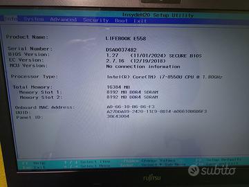 fujitsu lifebook E558