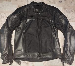 Giacca Moto FRANK THOMAS Pelle+Tessuto Taglia52(L)
