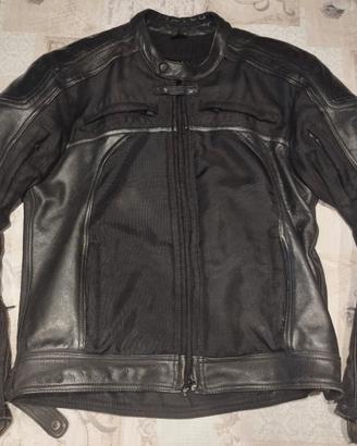 Giacca Moto FRANK THOMAS Pelle+Tessuto Taglia52(L)