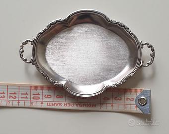 Vassoio in miniatura placcato argento
