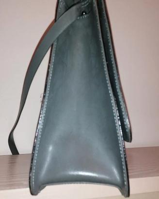 Borsa vintage PIERRE CARDIN in pelle grigia