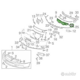 Griglia superiore paraurti Mitsubishi Lancer Evo 9