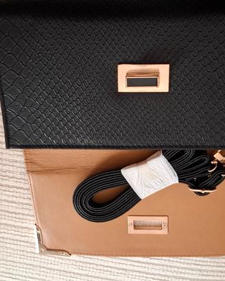 pochette nero marrone