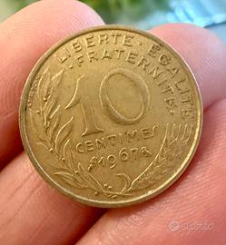 Moneta 10 Centimes 1967 - Marianne (Francia)
