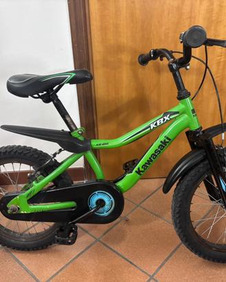 Bici MTB kawasaki 16” + rotelle