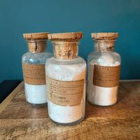 Bottiglie da farmacia / chimica set 3 pz vintage