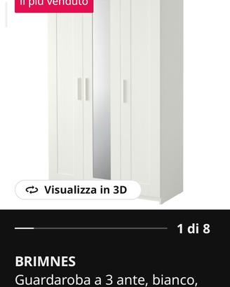 Armadio IKEA BRIMNES 3 ante