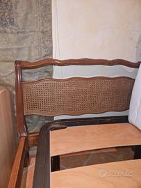 Lettino in paglia di Vienna