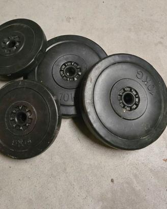 Set Dischi Palestra 30 kg (2 × 5 kg, 2 × 10 kg)
