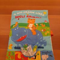 Libro di stoffa per bambini con gli animali