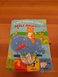 Libro di stoffa per bambini con gli animali