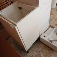 Mobiletto complet Bagno 1 anta bianco + Seggiolone