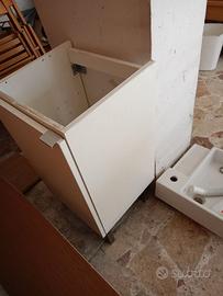 Mobiletto complet Bagno 1 anta bianco + Seggiolone