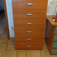 cassettiera in legno ciliegio