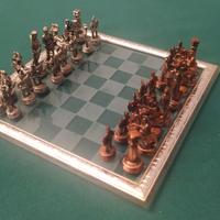 SCACCHIERA ANTICA ROMA  CRISTALLO/ARGENTO