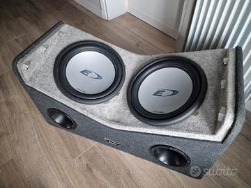 cassa con 2 subwoofer alpine