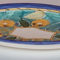 piatto ovale dipinto a mano by casa sicilia
