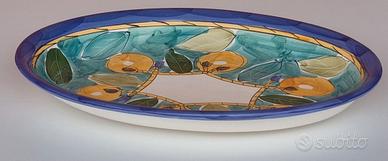 piatto ovale dipinto a mano by casa sicilia