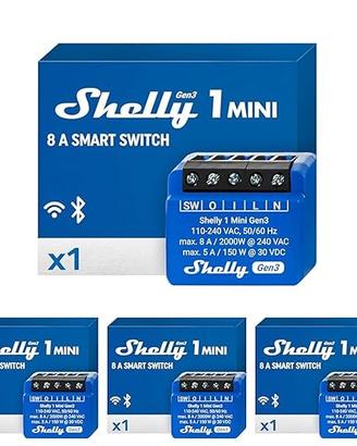 Shelly 1 Mini Gen3, Relè Intelligente WiFi e Bluet