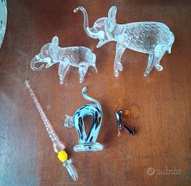 animaletti vetro di murano 