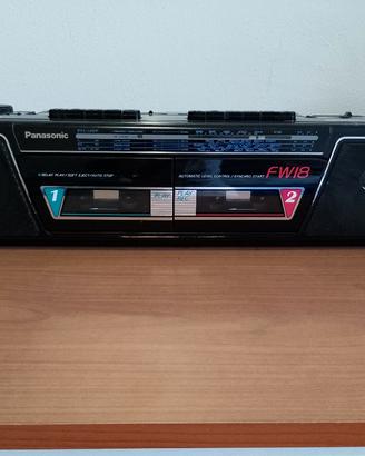 Stereo vintage Panasonic rx-fw18l doppie cassette 