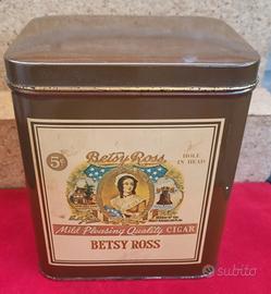 scatola di latta vintage Betsy Ross