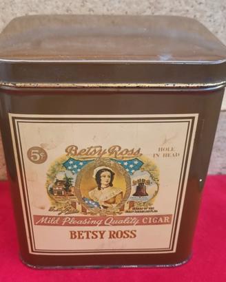 scatola di latta vintage Betsy Ross