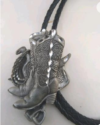 Bolo Tie anni 90USA/Stivali e Sella/country/
